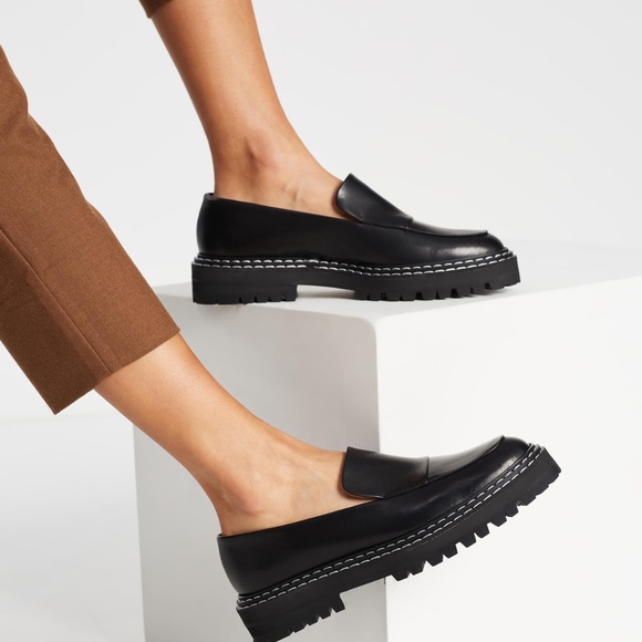 ATP ATELIER Manduria Sage Green Gray Leather Chunky Platform Loafers Handmade 39 - Picture 3 of 16